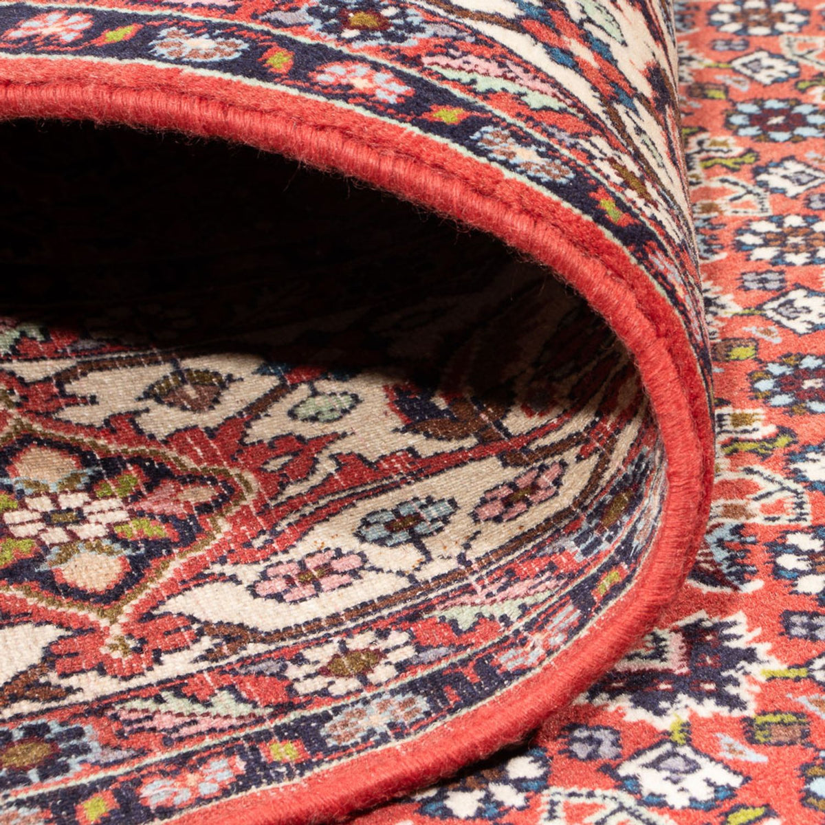 Persisk tæppe - Bijar - Royal - 296 x 248 cm - mørkerød