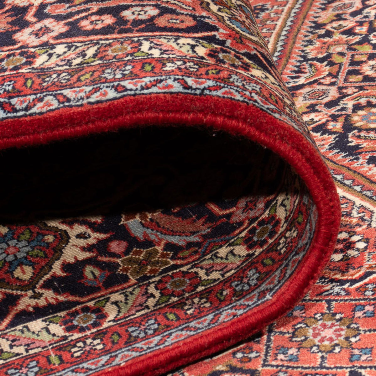 Persisk tæppe - Bijar - Royal - 348 x 250 cm - mørkerød