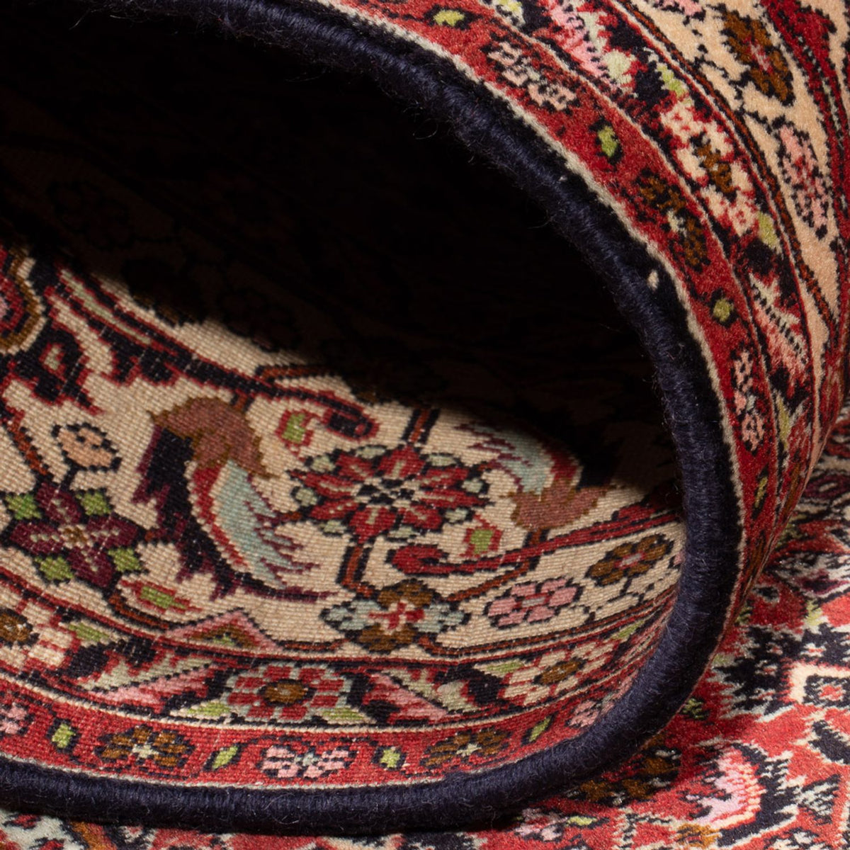 Persisk tæppe - Bijar - Royal - 343 x 250 cm - mørkerød