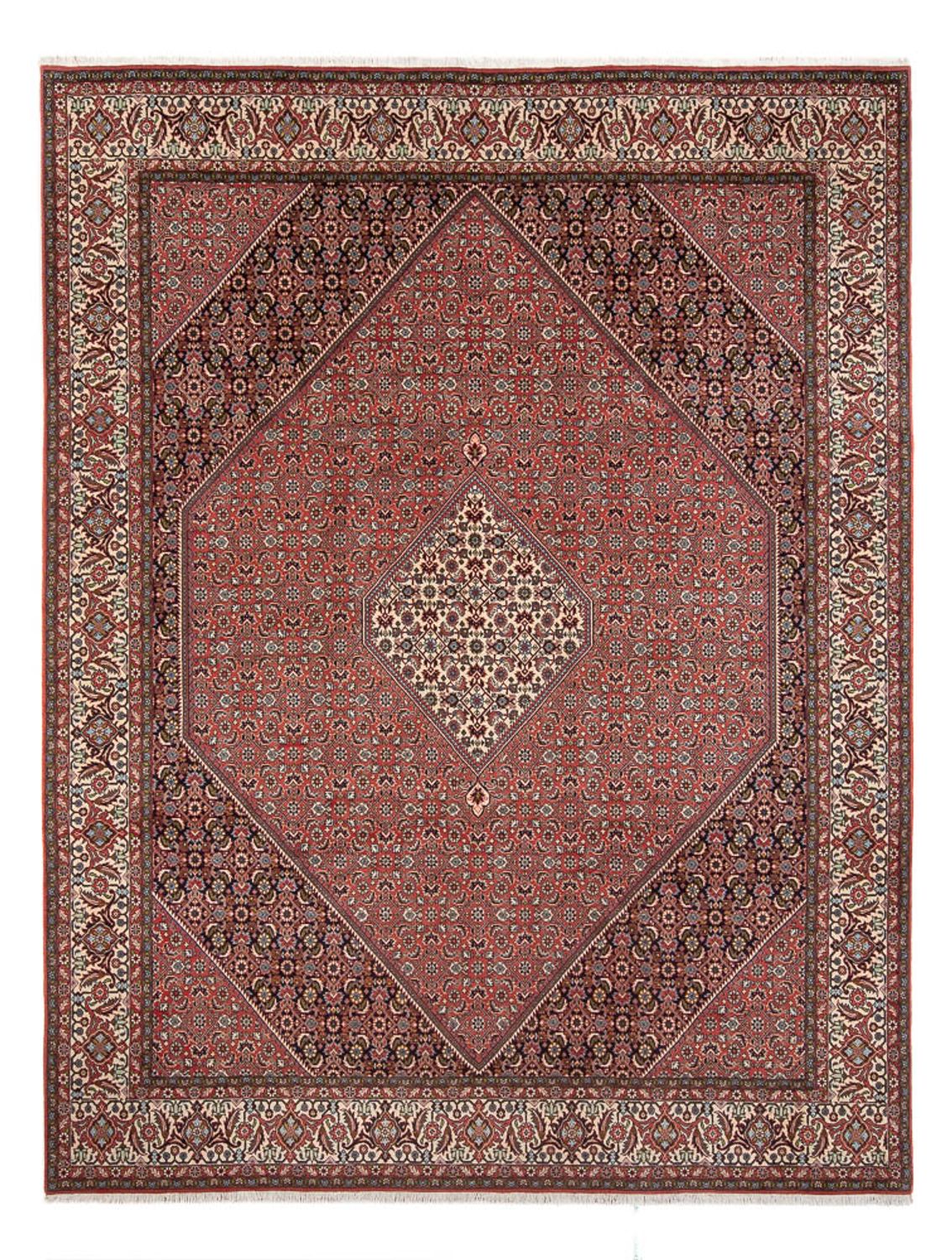 Persisk tæppe - Bijar - Royal - 334 x 248 cm - lysrød