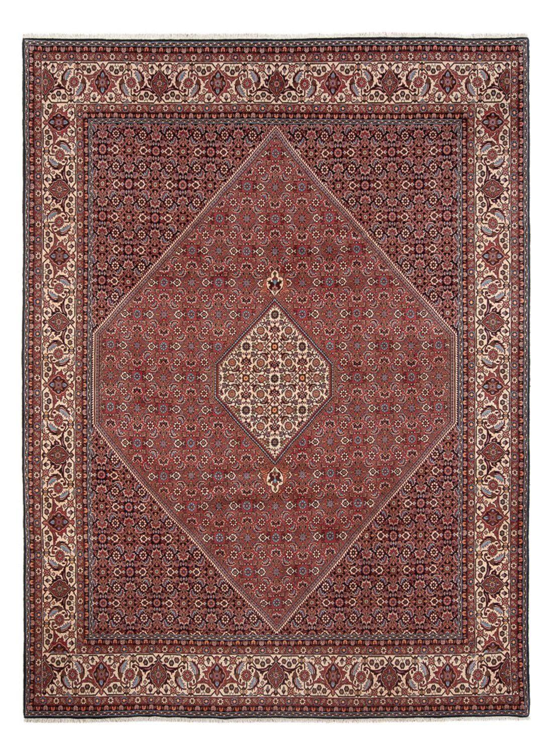 Persisk tæppe - Bijar - Royal - 350 x 247 cm - mørkerød