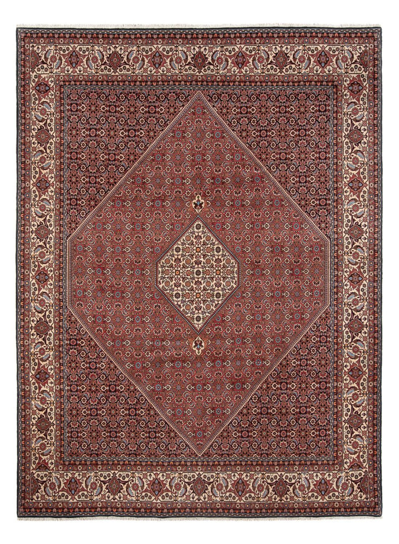 Persisk tæppe - Bijar - Royal - 350 x 247 cm - mørkerød