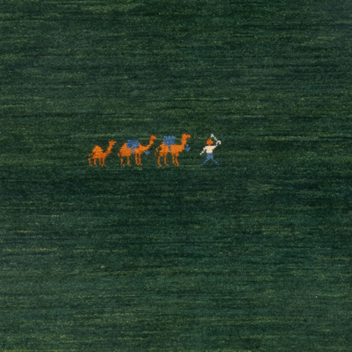 Gabbeh-tæppe - Persisk - 151 x 104 cm - mørkegrøn