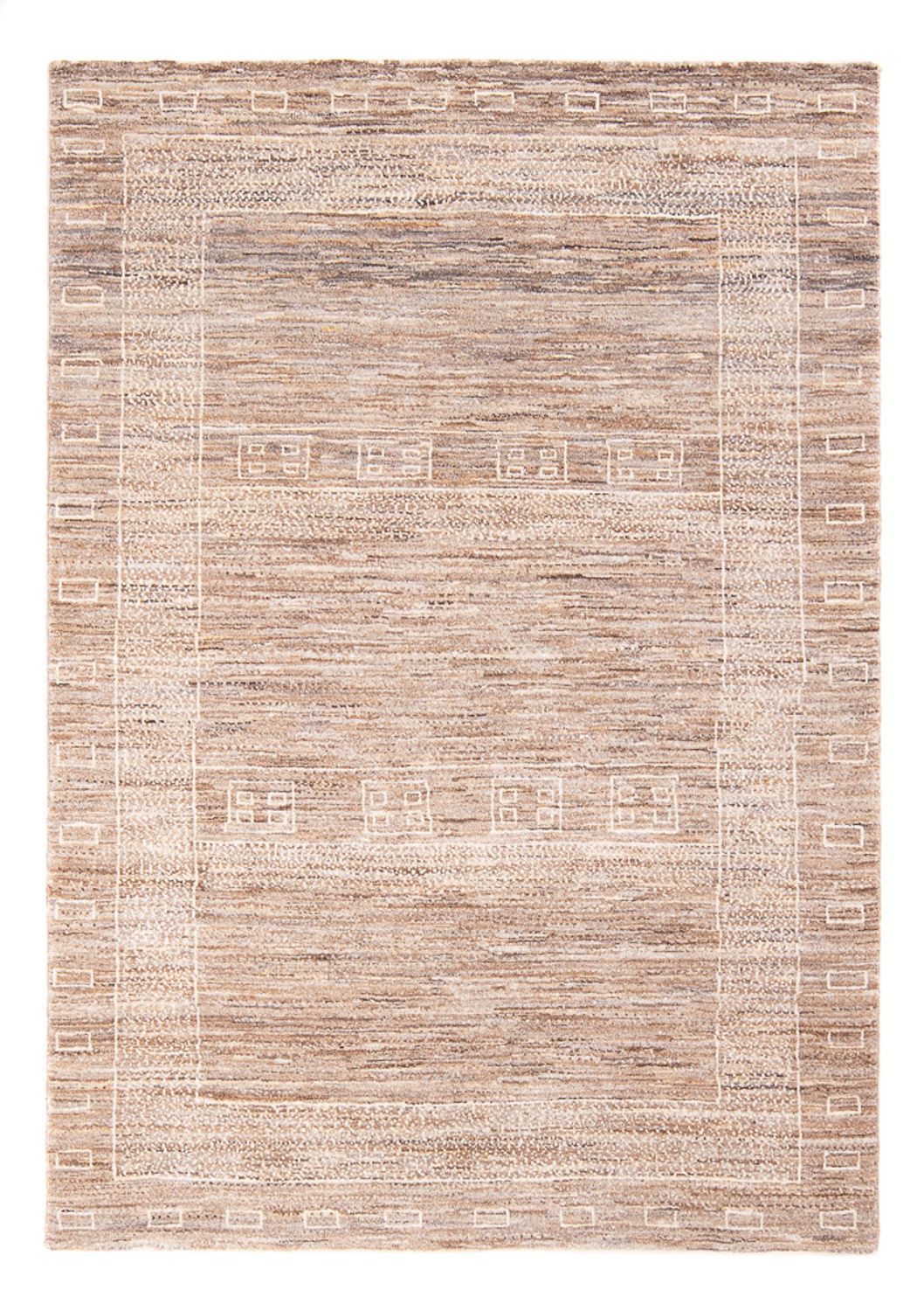 Gabbeh-tæppe - Persisk - 170 x 121 cm - mørk beige