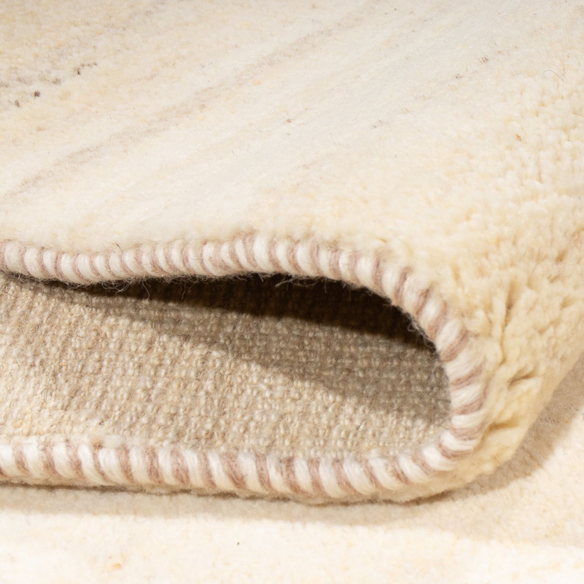 Gabbeh-tæppe - Persisk - 242 x 182 cm - naturlig hvid