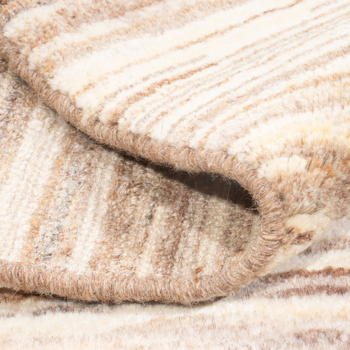 Gabbeh-tæppe - Persisk - 130 x 101 cm - lys beige