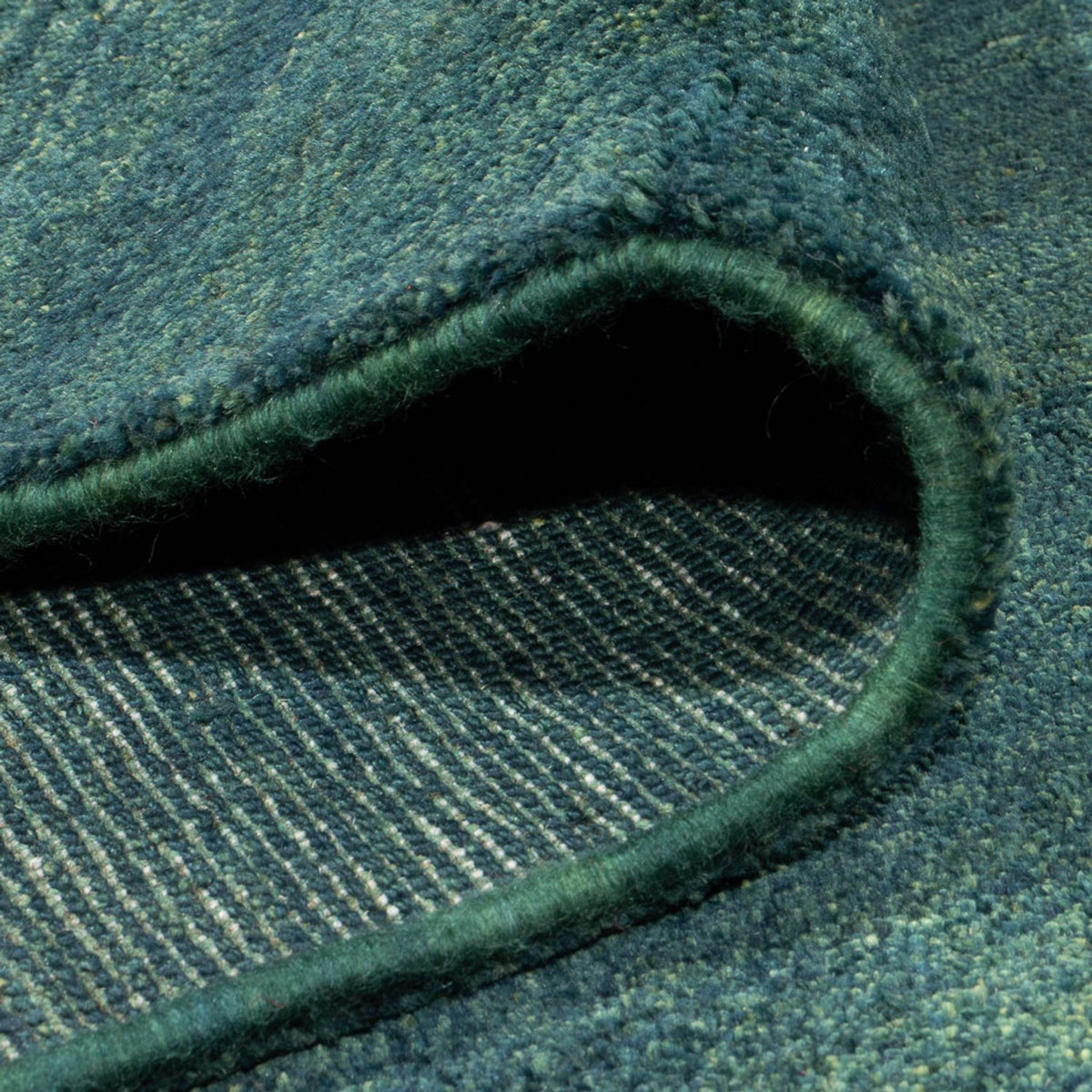 Gabbeh-tæppe - Persisk - 380 x 335 cm - mørkegrøn