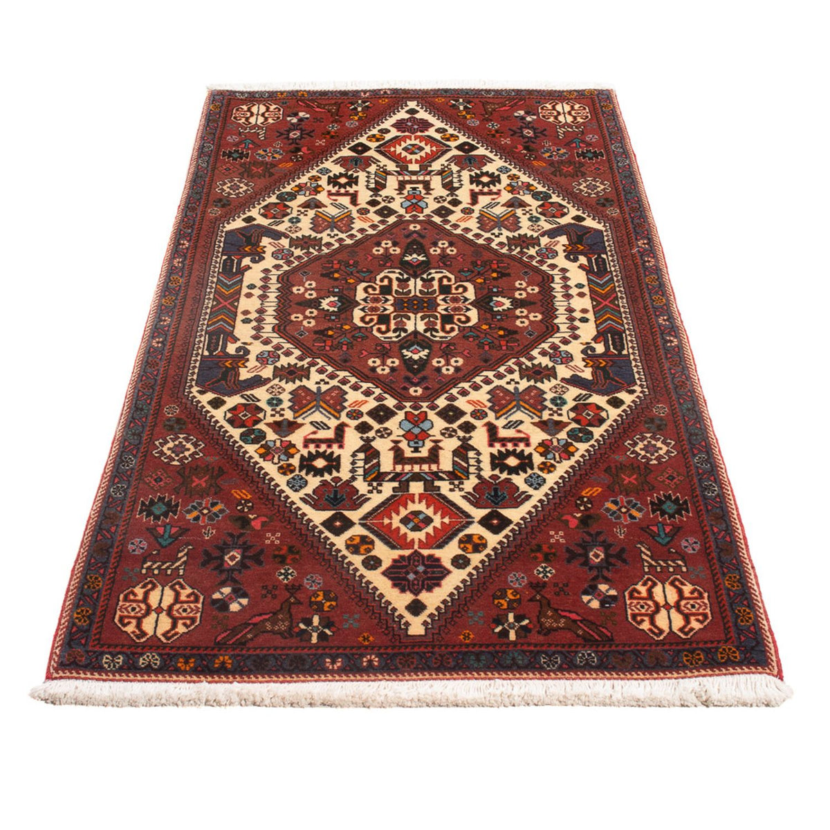 Persisk tæppe - Nomadisk - 150 x 73 cm - creme