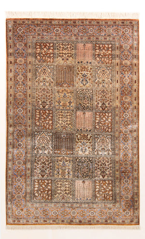 Silketæppe - Ghom Silk - Premium - 148 x 100 cm - flerfarvet