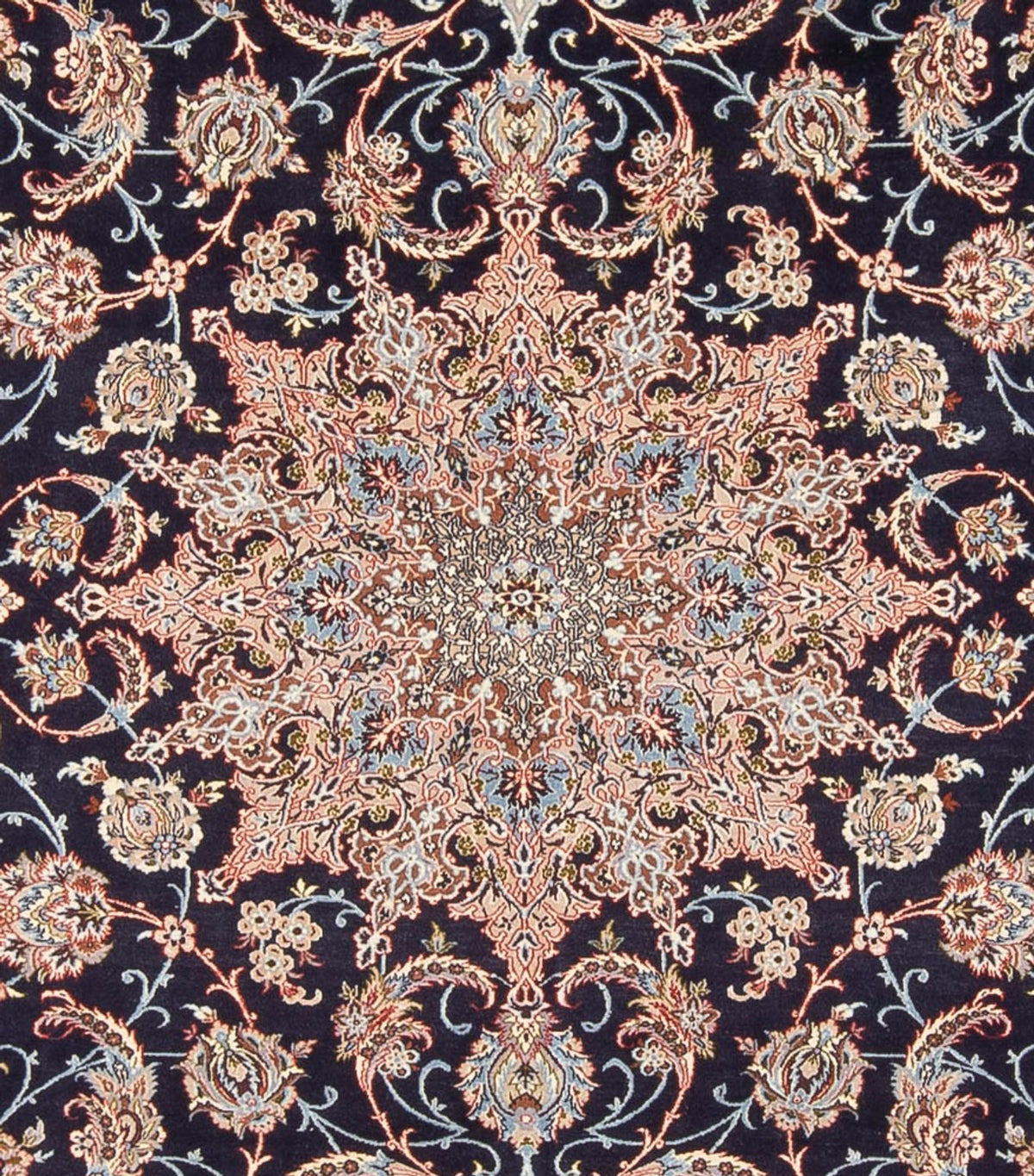 Persisk tæppe - Isfahan - Premium - 355 x 248 cm - mørkeblå