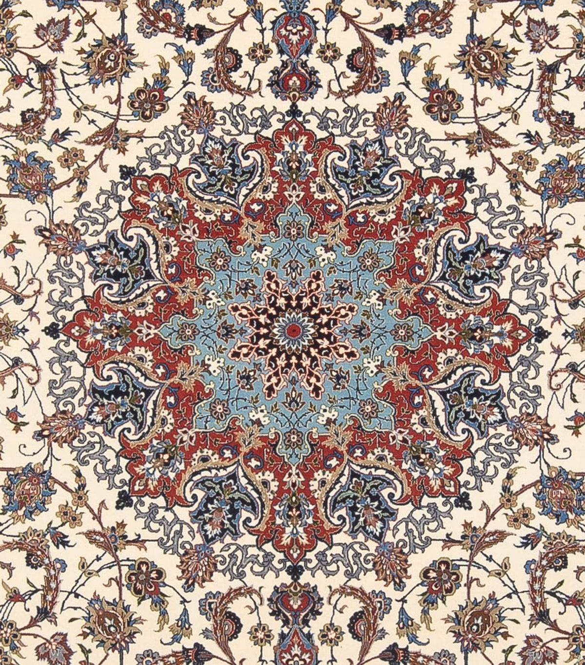 Persisk tæppe - Isfahan - Premium - 350 x 240 cm - creme