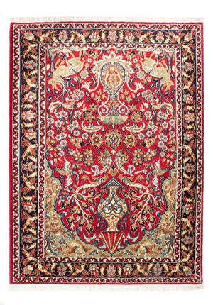 Persisk tæppe - Isfahan - Premium - 105 x 77 cm - rød