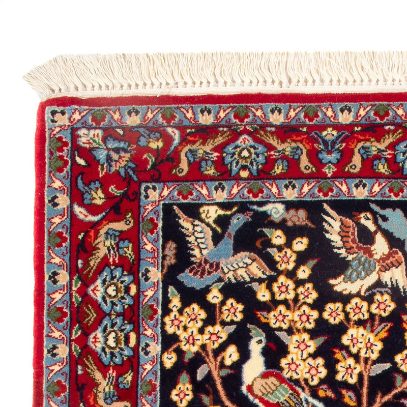 Persisk tæppe - Isfahan - Premium - 106 x 72 cm - mørkeblå