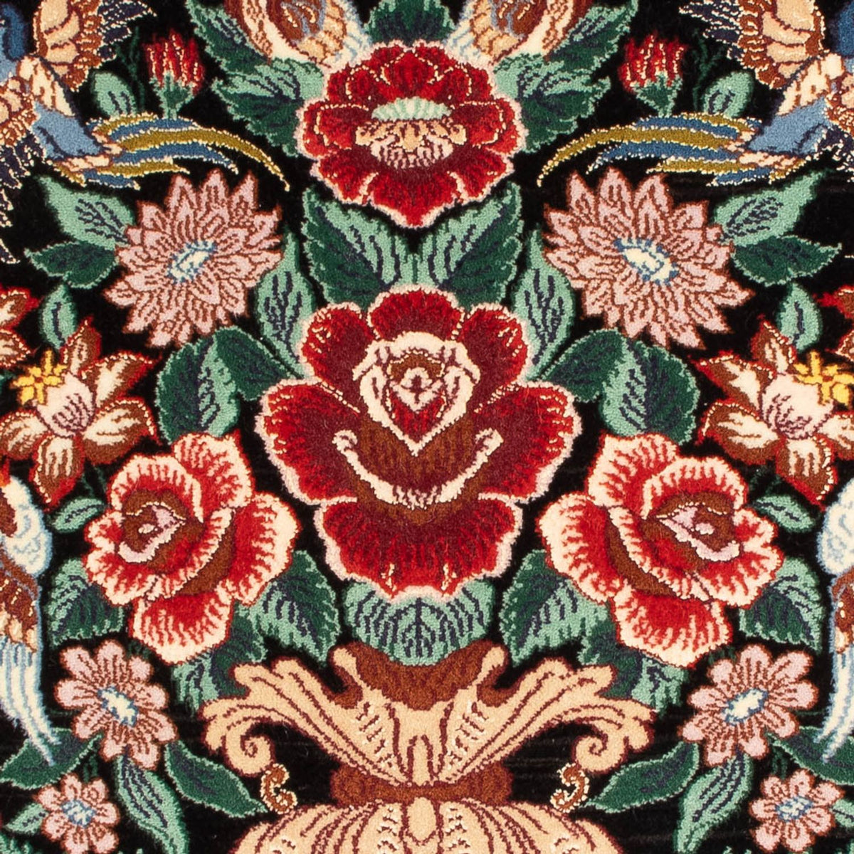 Persisk tæppe - Isfahan - Premium - 105 x 70 cm - mørkeblå