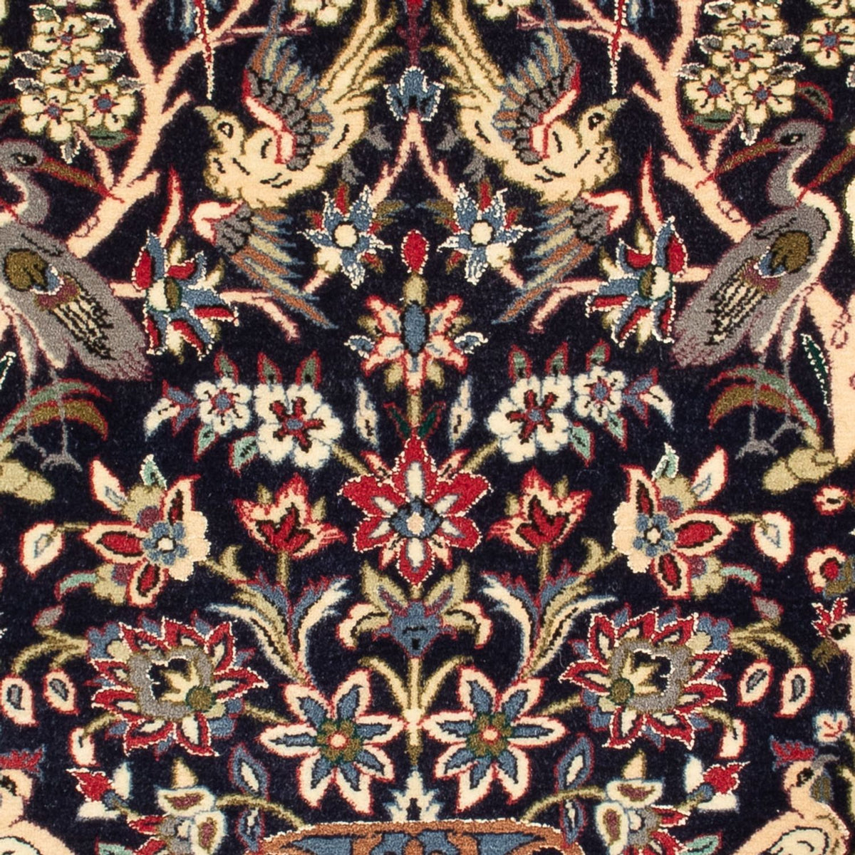 Persisk tæppe - Isfahan - Premium - 98 x 70 cm - mørkeblå