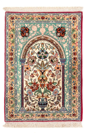 Persisk tæppe - Isfahan - Premium - 103 x 70 cm - grøn