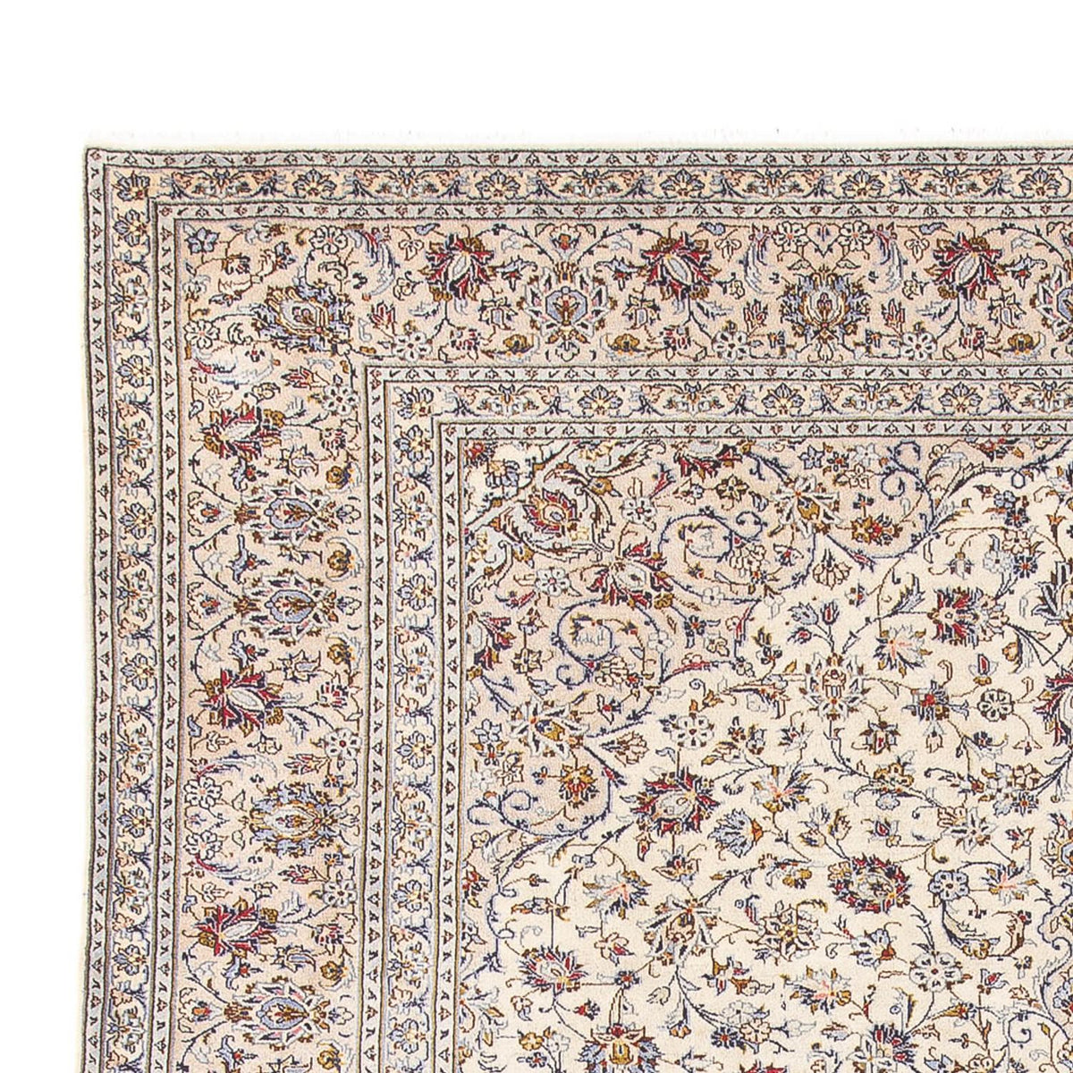 Persisk tæppe - Keshan - 400 x 300 cm - creme
