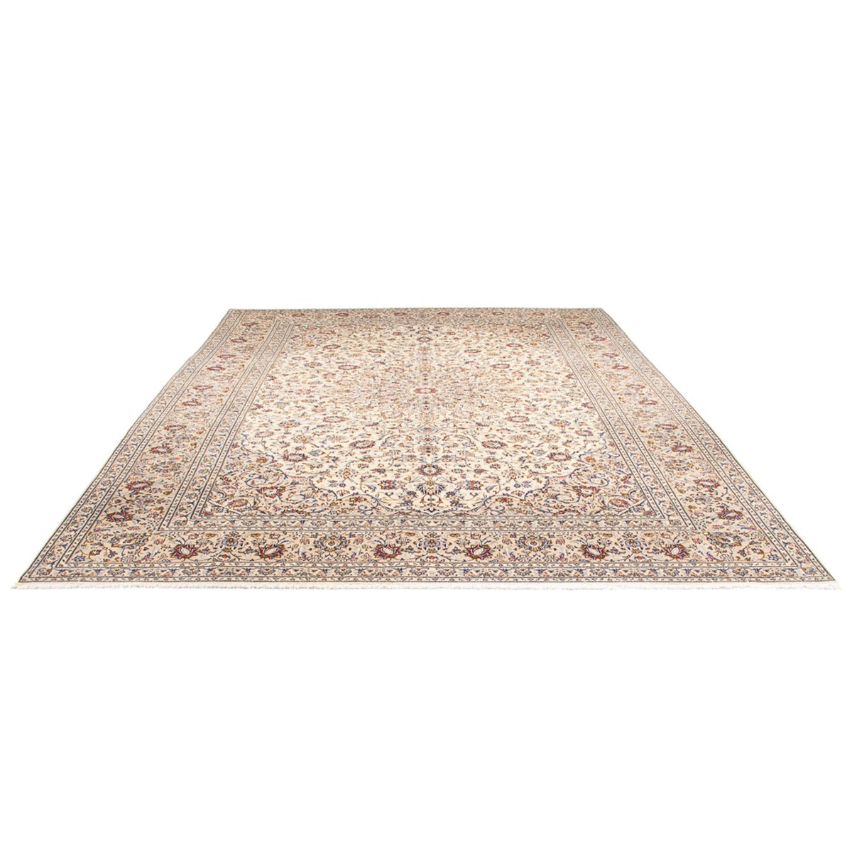 Persisk tæppe - Keshan - 400 x 300 cm - creme