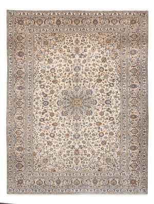 Persisk tæppe - Keshan - 414 x 293 cm - creme