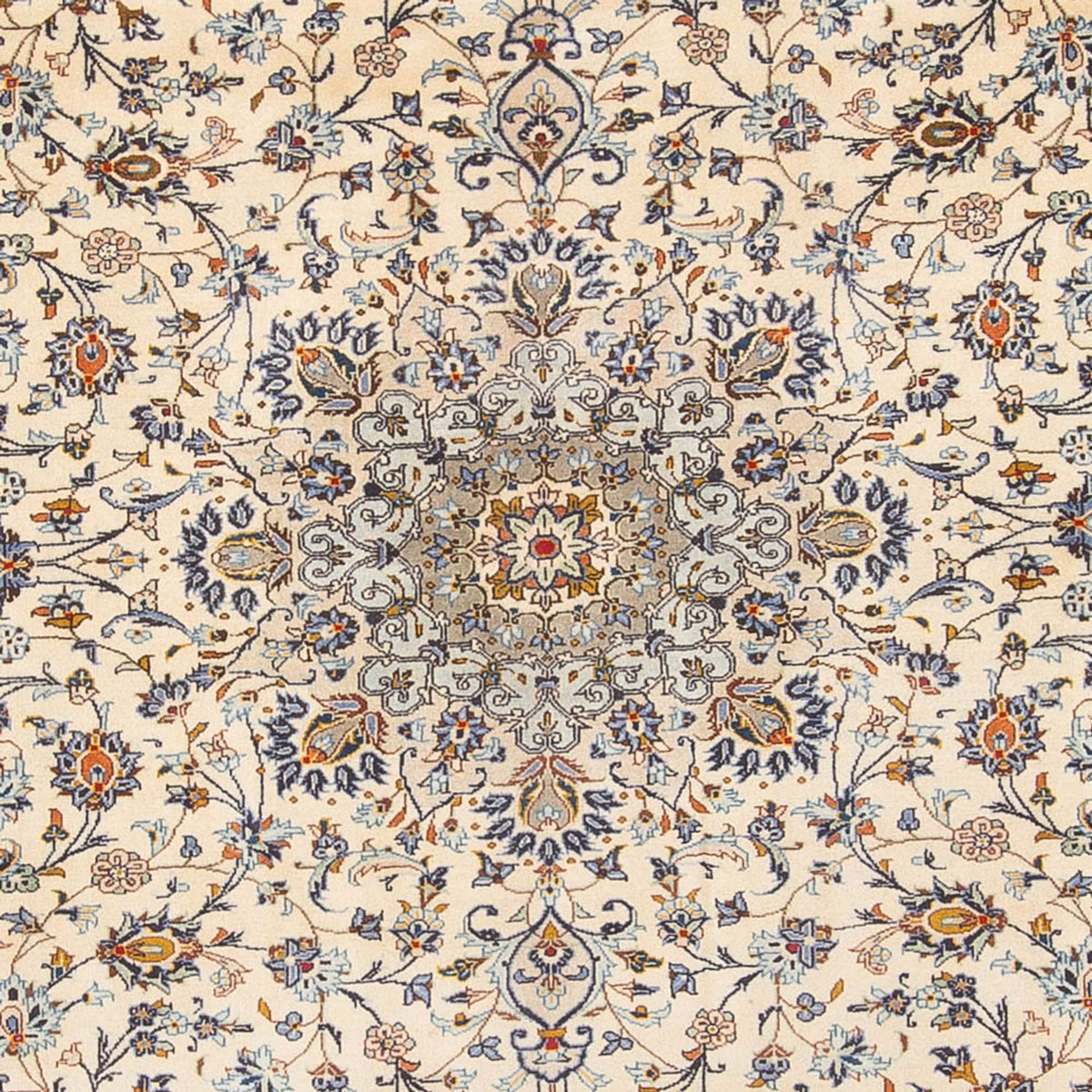 Persisk tæppe - Keshan - 414 x 293 cm - creme