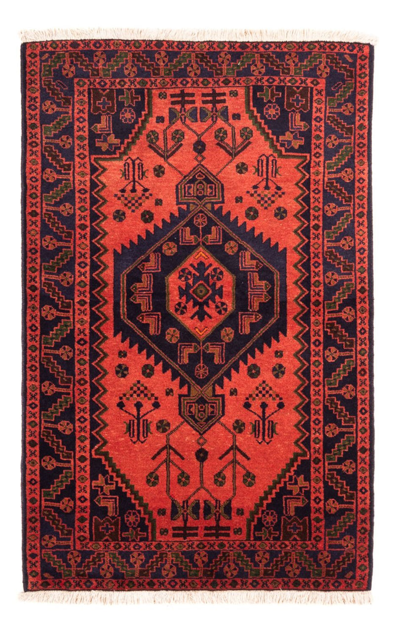 Persisk tæppe - Nomadisk - 153 x 104 cm - lysrød