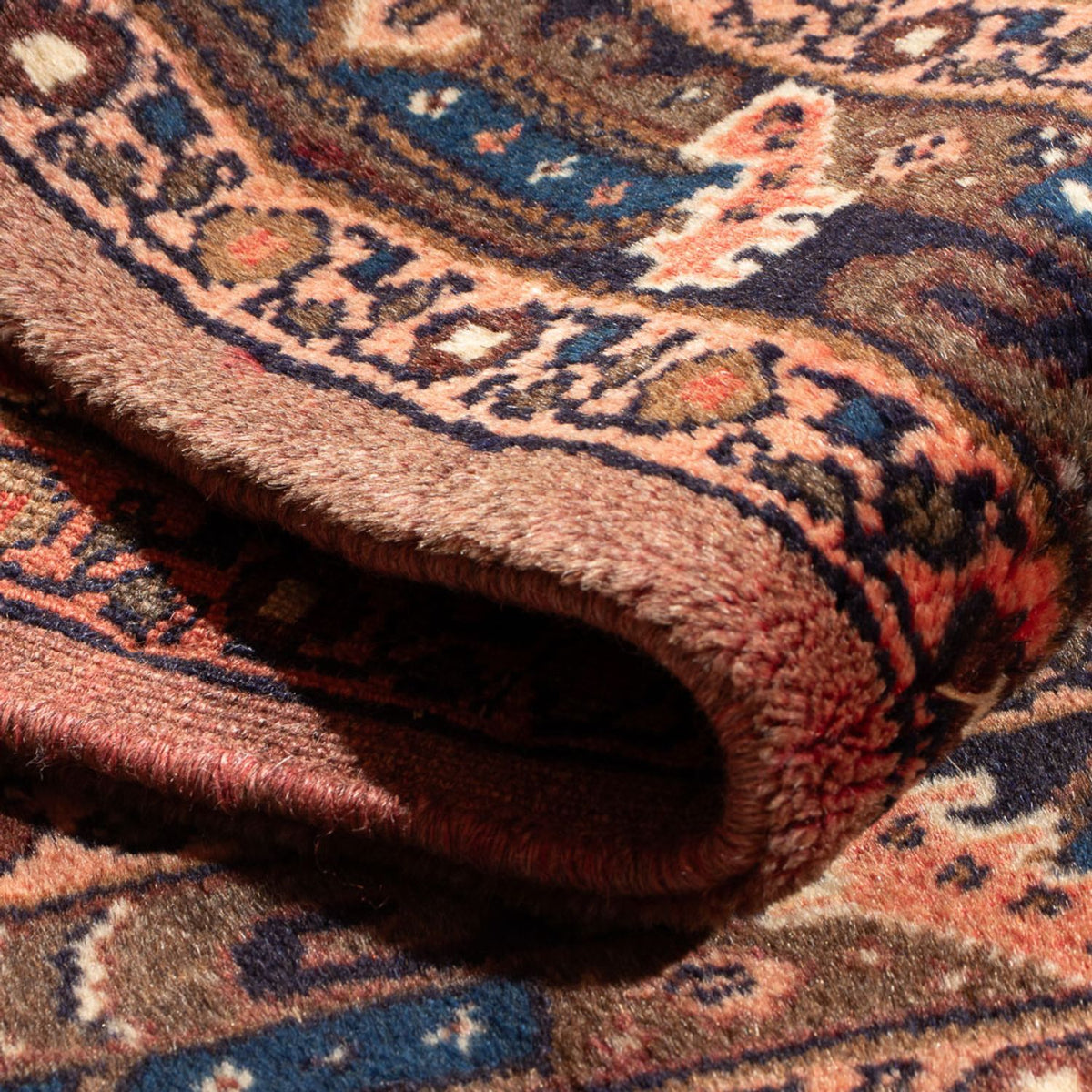 Persisk tæppe - Nomadisk - 90 x 75 cm - blå