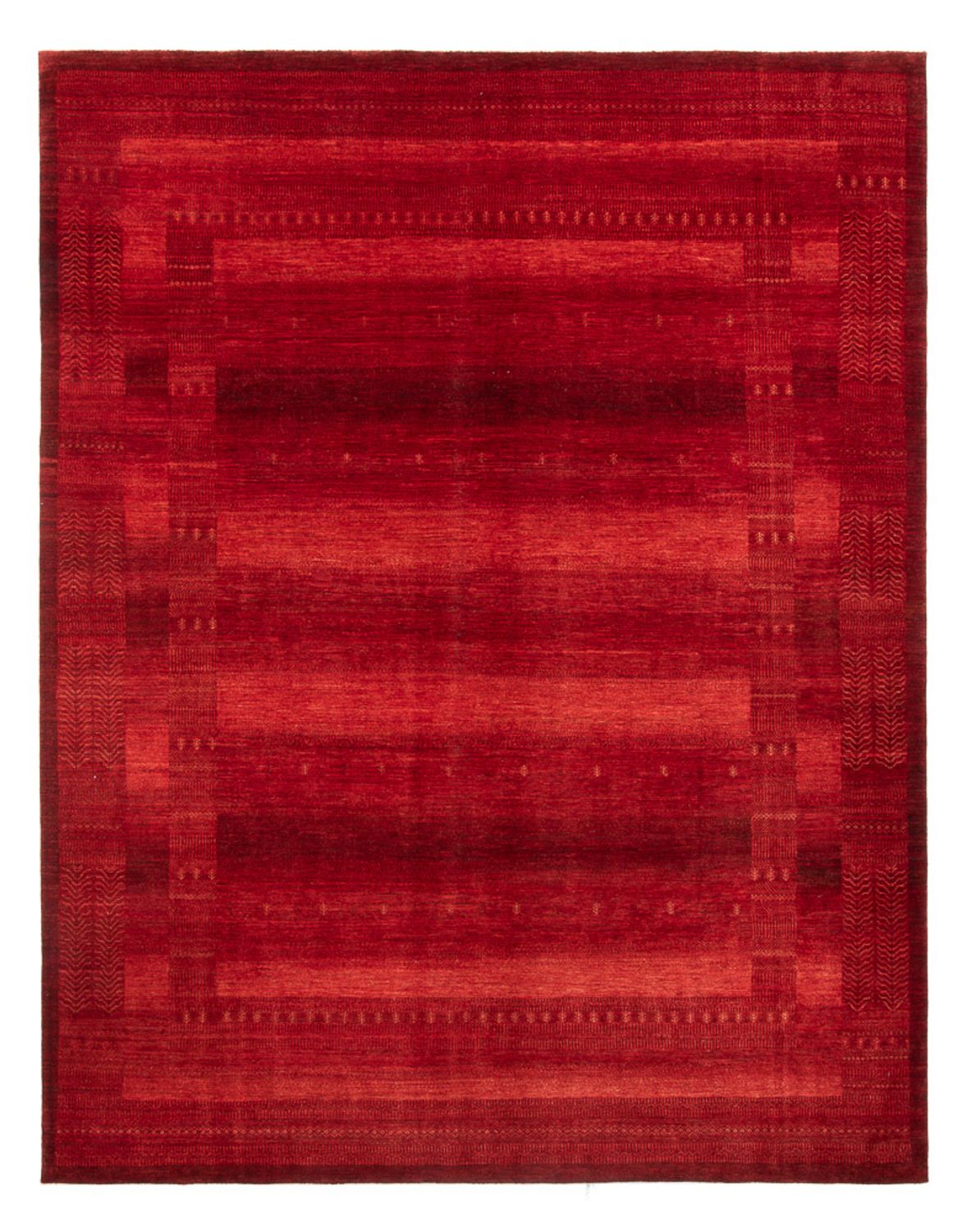 Gabbeh Tæppe - Loribaft Persisk - 384 x 284 cm - rød