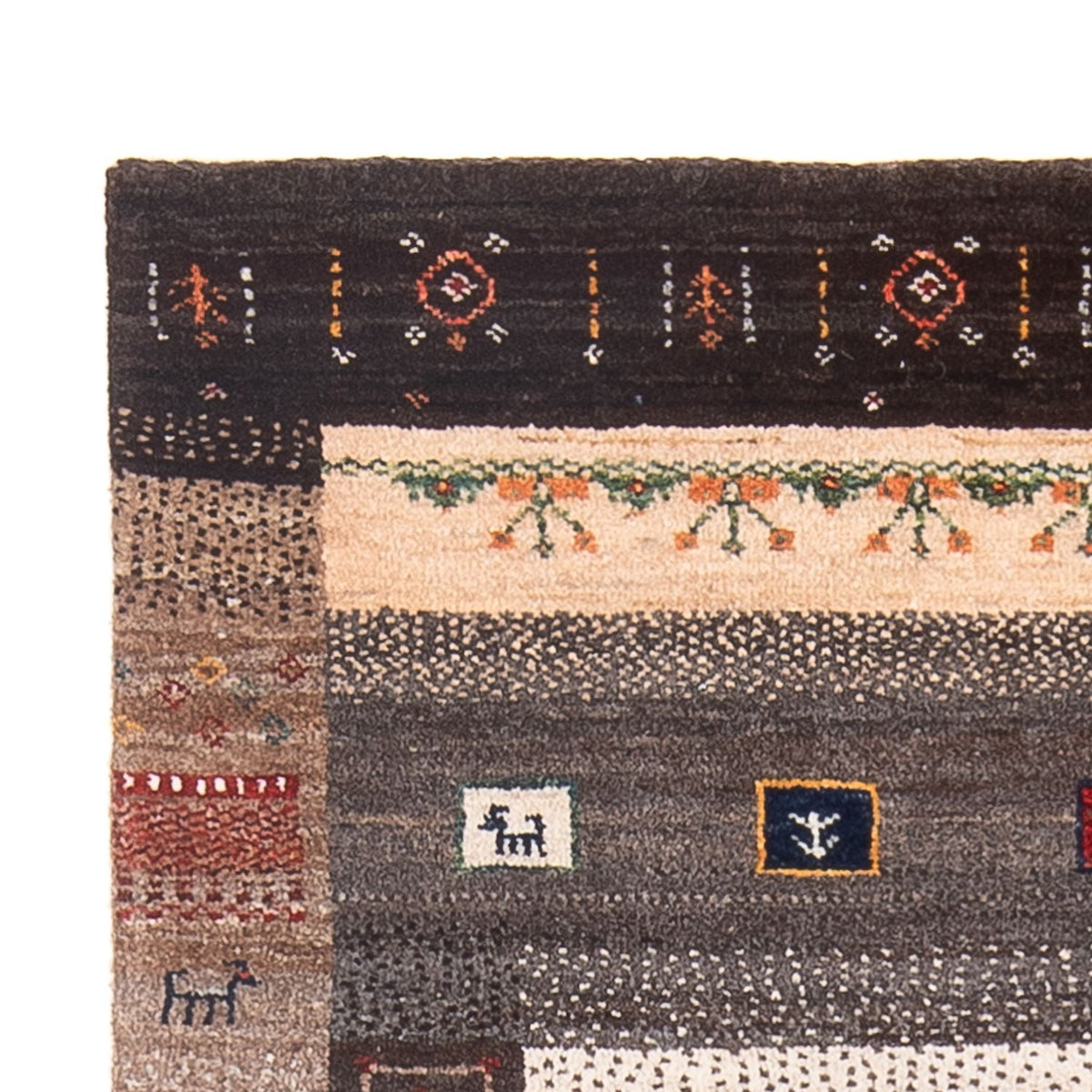 Gabbeh Tæppe - Loribaft Persisk - 121 x 80 cm - flerfarvet