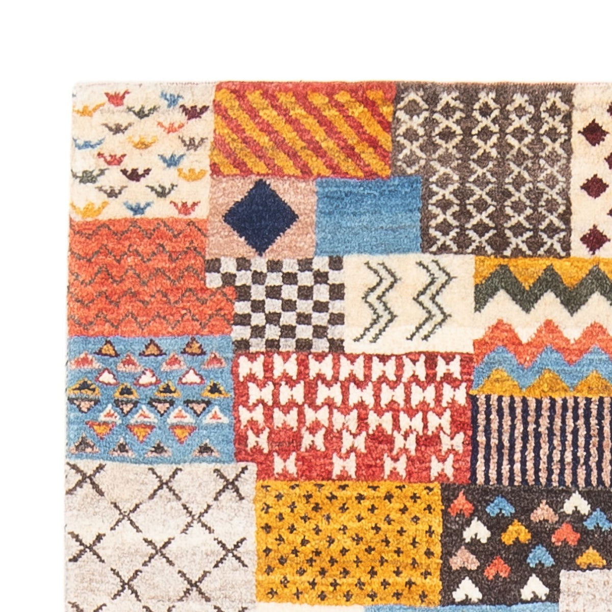 Gabbeh Tæppe - Loribaft Persisk - 125 x 82 cm - flerfarvet