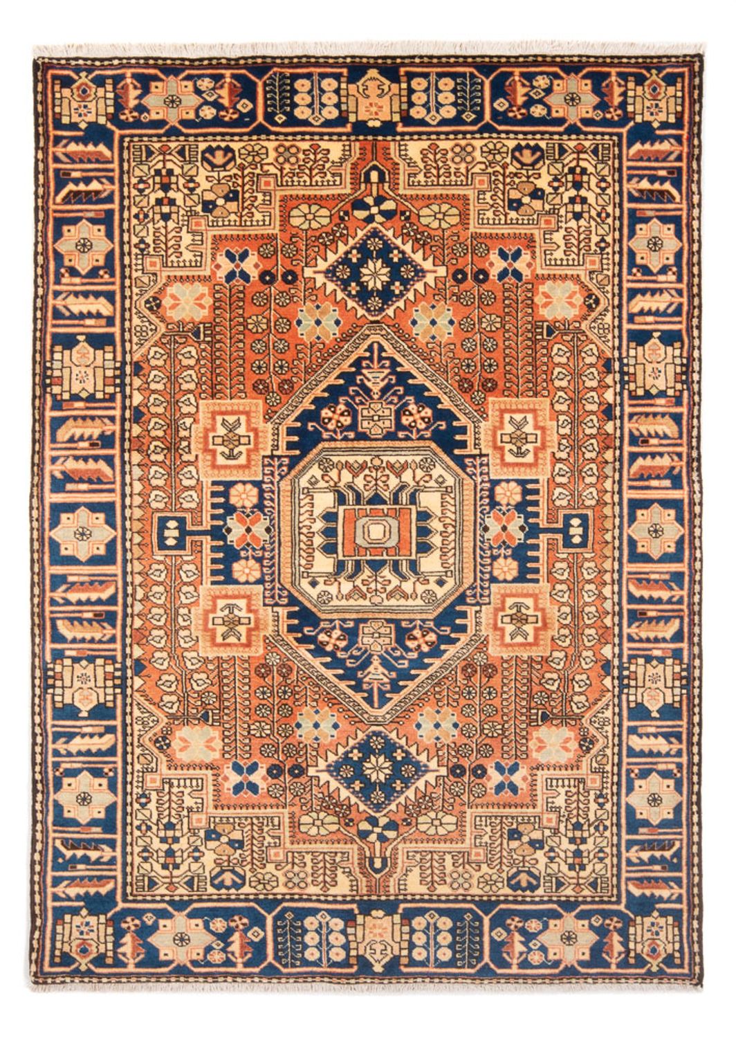 Persisk tæppe - Nomadisk - 200 x 140 cm - lys beige