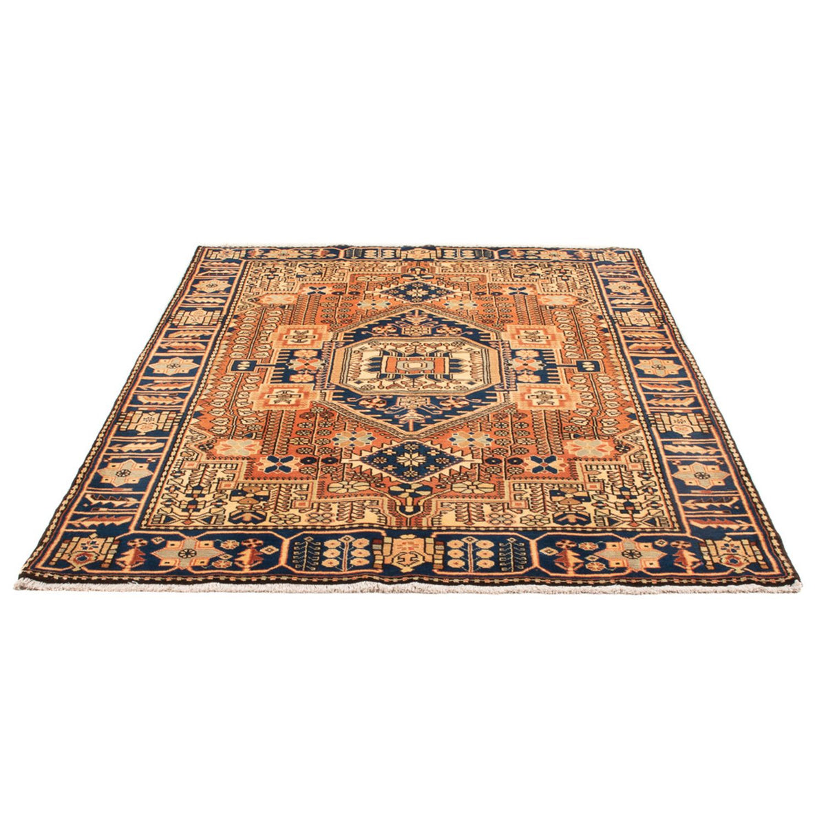 Persisk tæppe - Nomadisk - 200 x 140 cm - lys beige