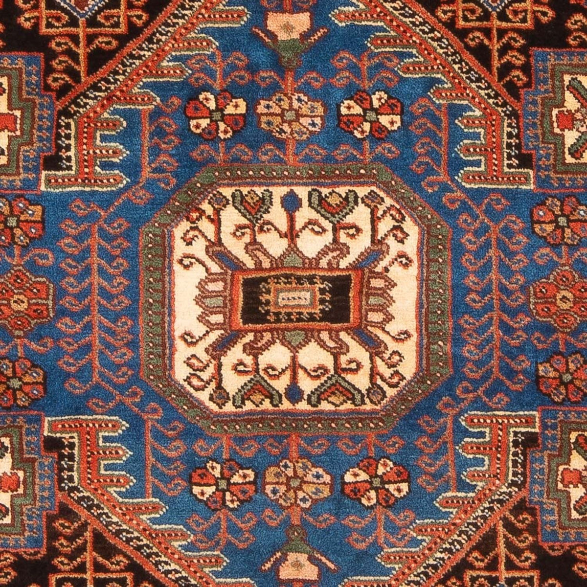 Persisk tæppe - Nomadisk - 196 x 150 cm - blå