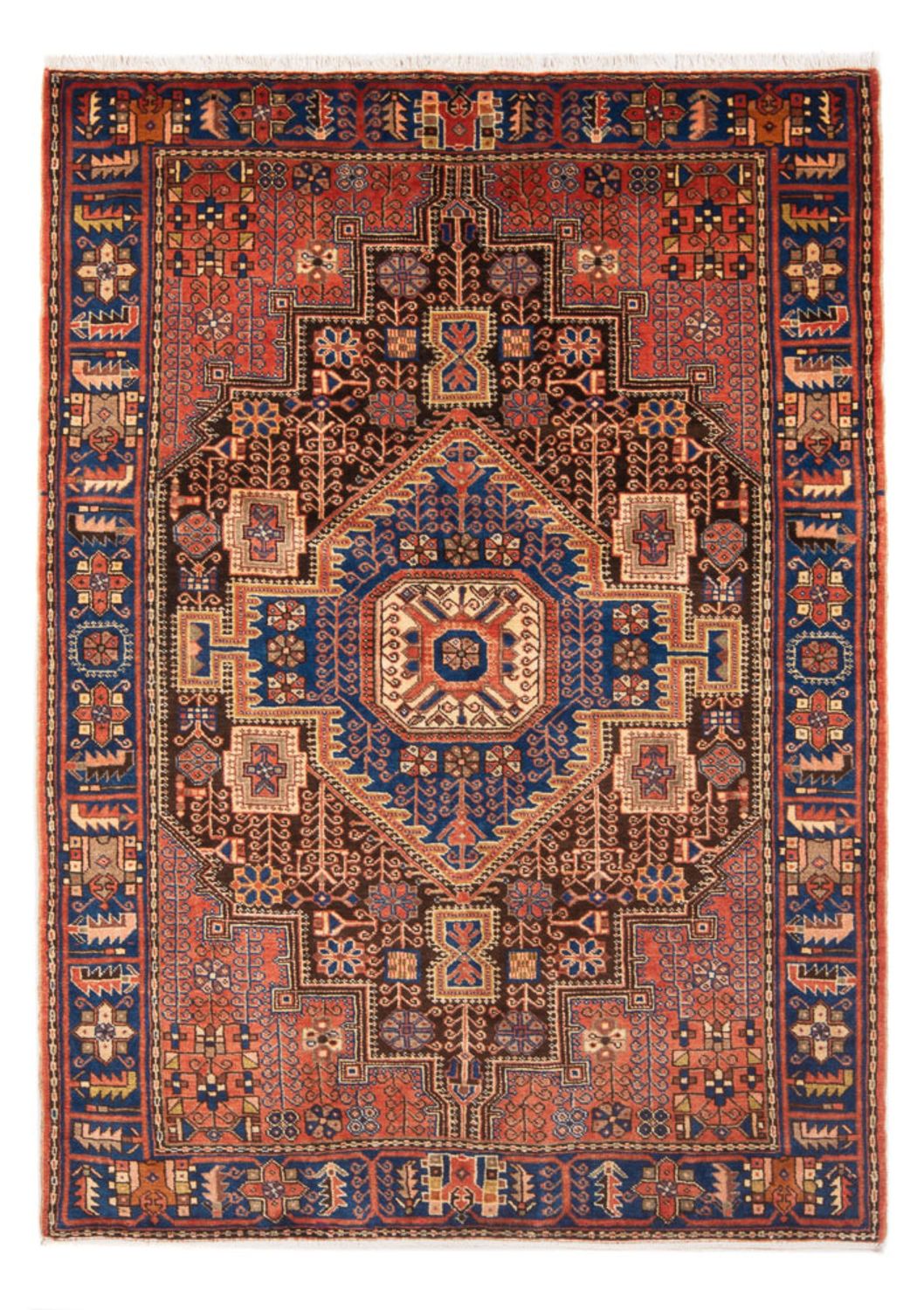 Persisk tæppe - Nomadisk - 195 x 150 cm - blå