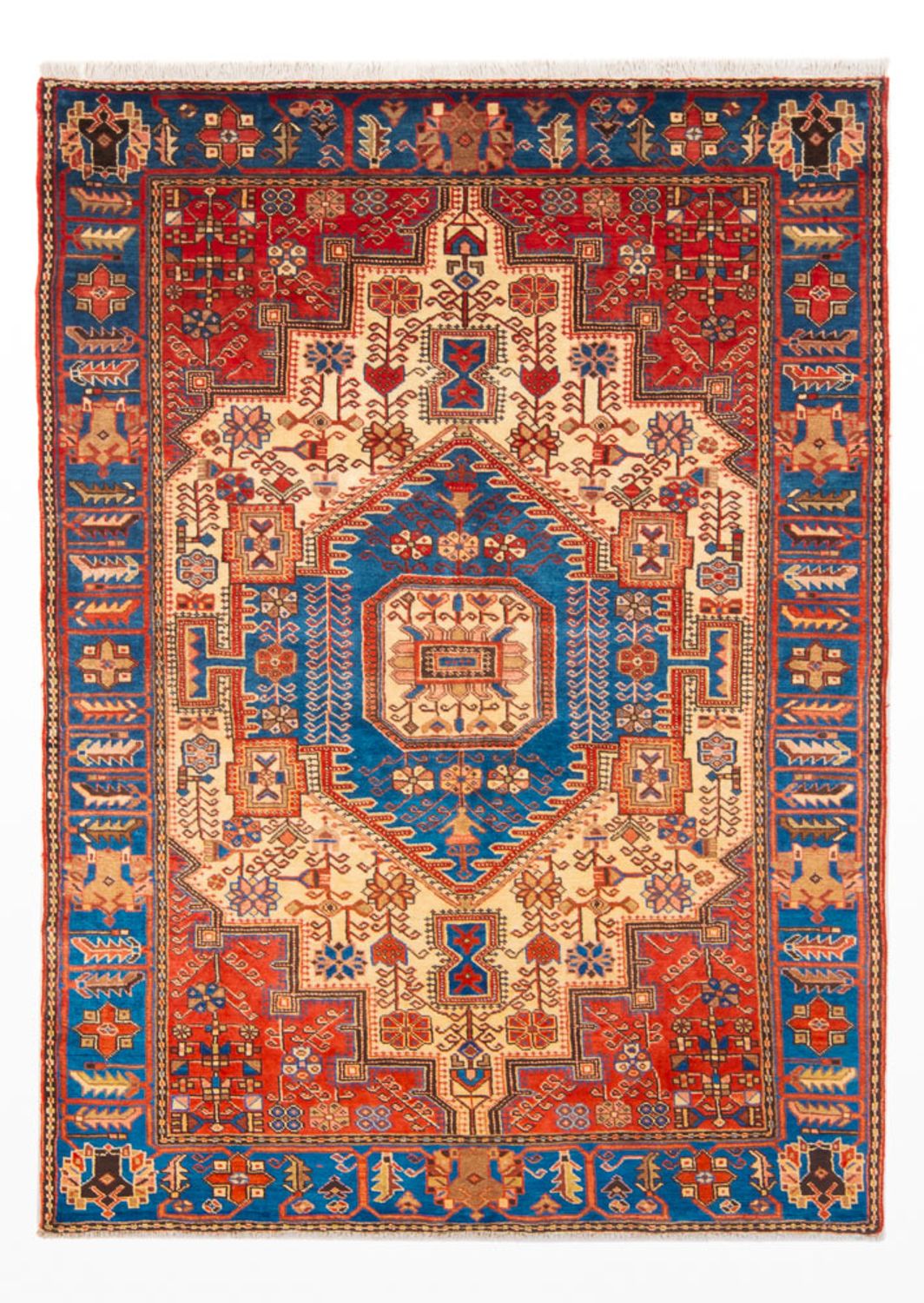 Persisk tæppe - Nomadisk - 210 x 142 cm - blå