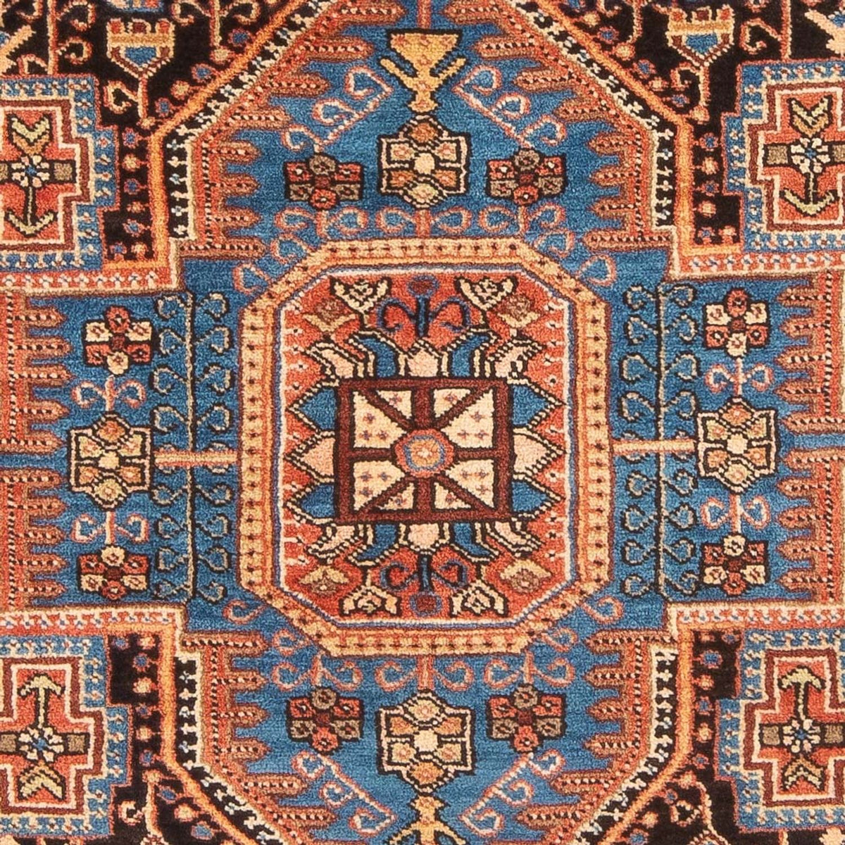 Persisk tæppe - Nomadisk - 200 x 143 cm - blå