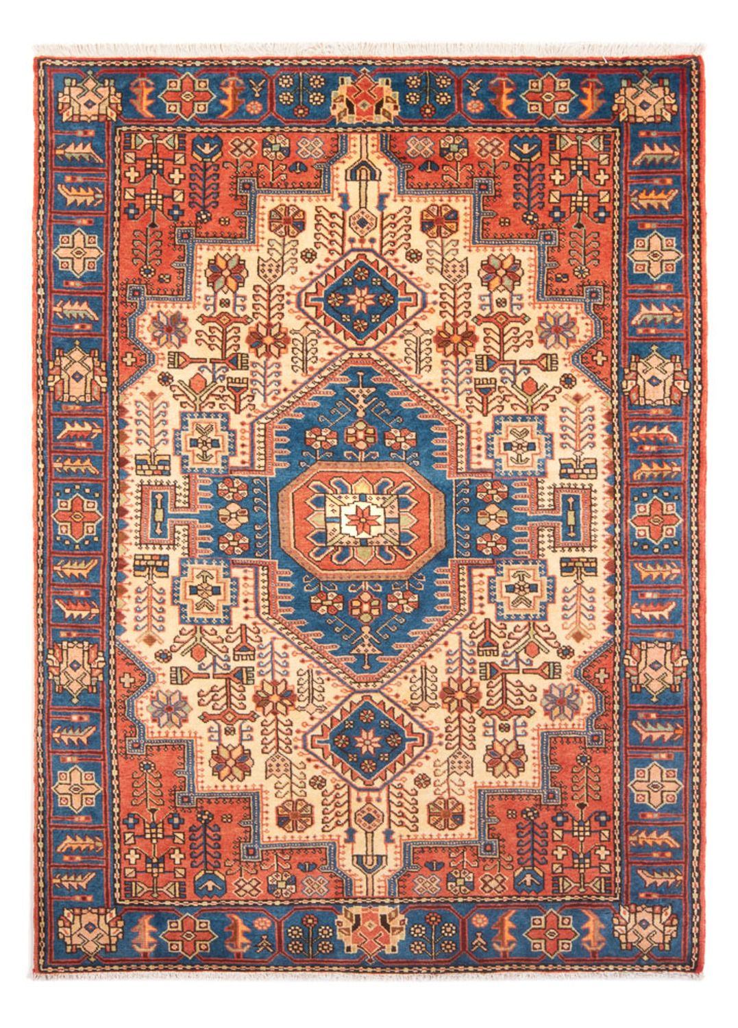 Persisk tæppe - Nomadisk - 195 x 138 cm - blå