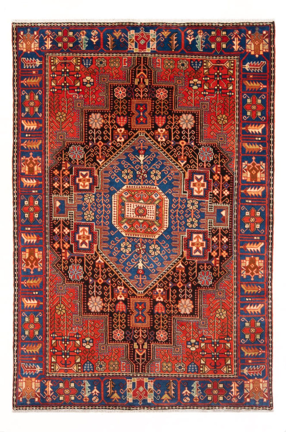 Persisk tæppe - Nomadisk - 193 x 136 cm - blå