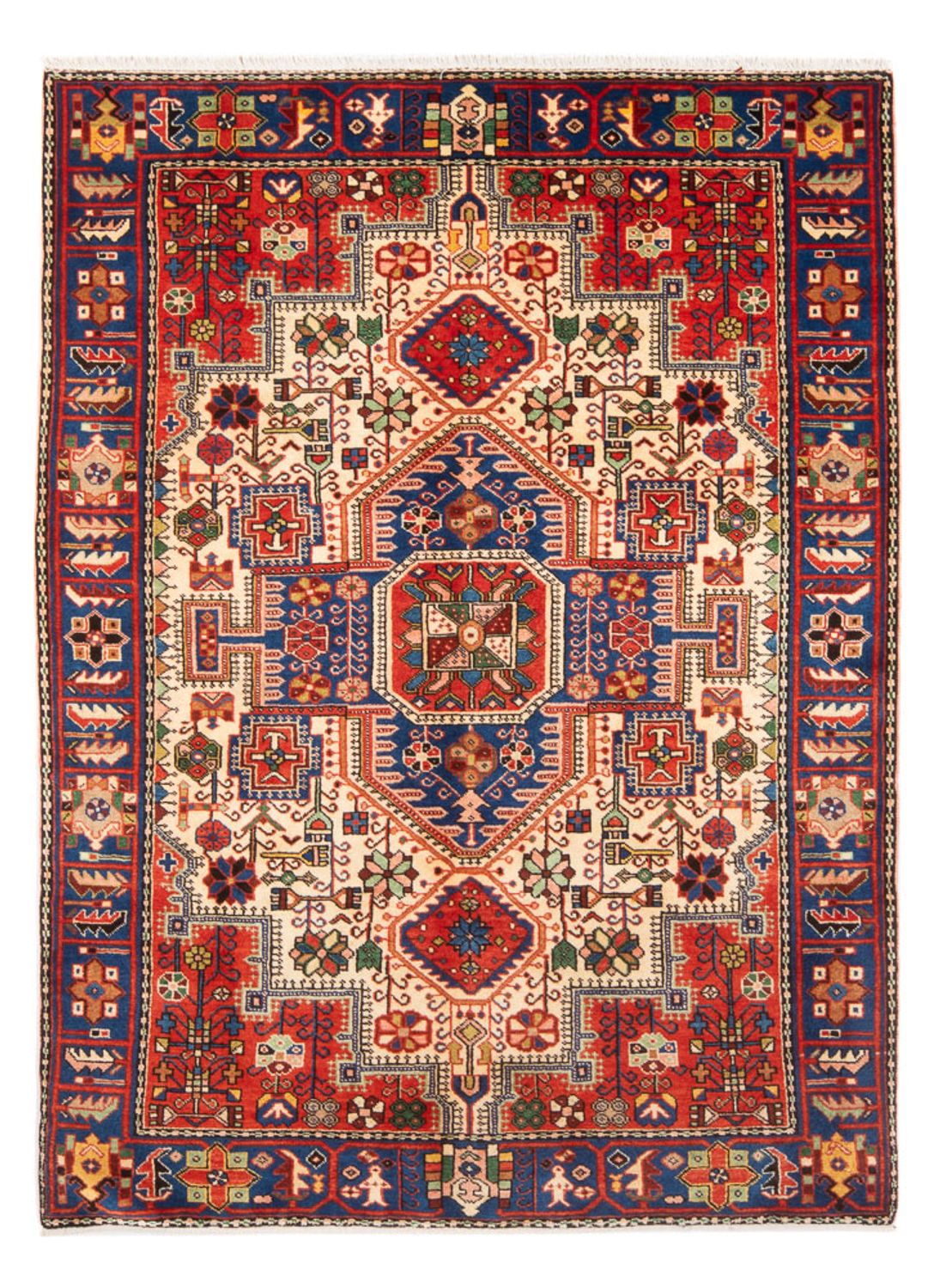 Persisk tæppe - Nomadisk - 195 x 140 cm - blå