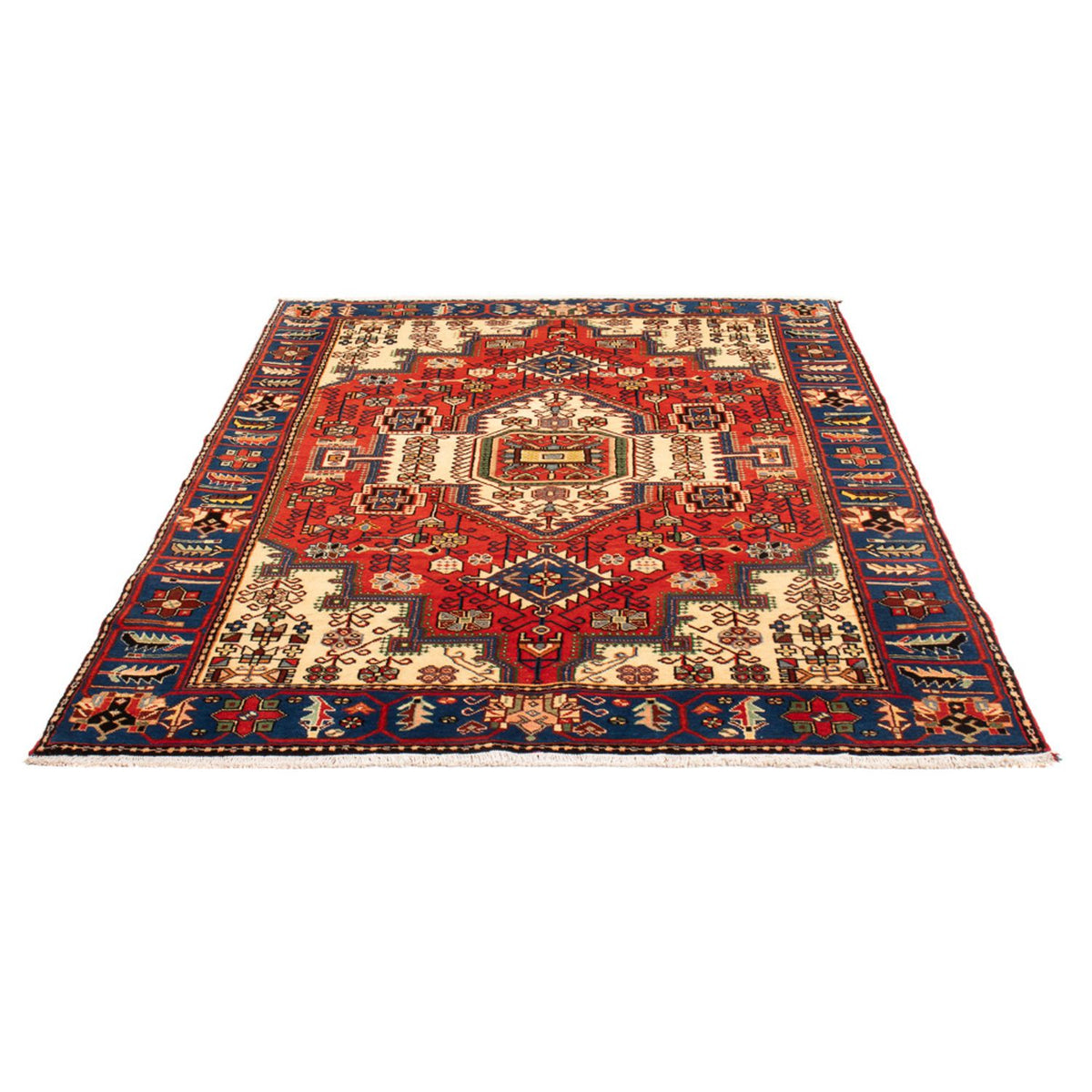 Persisk tæppe - Nomadisk - 198 x 140 cm - lys beige