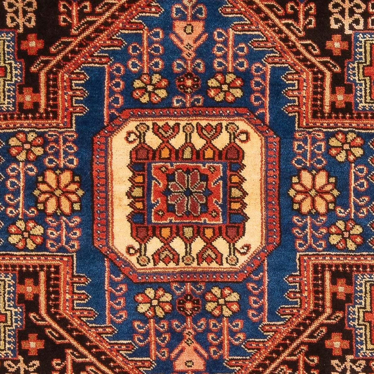 Persisk tæppe - Nomadisk - 204 x 142 cm - blå