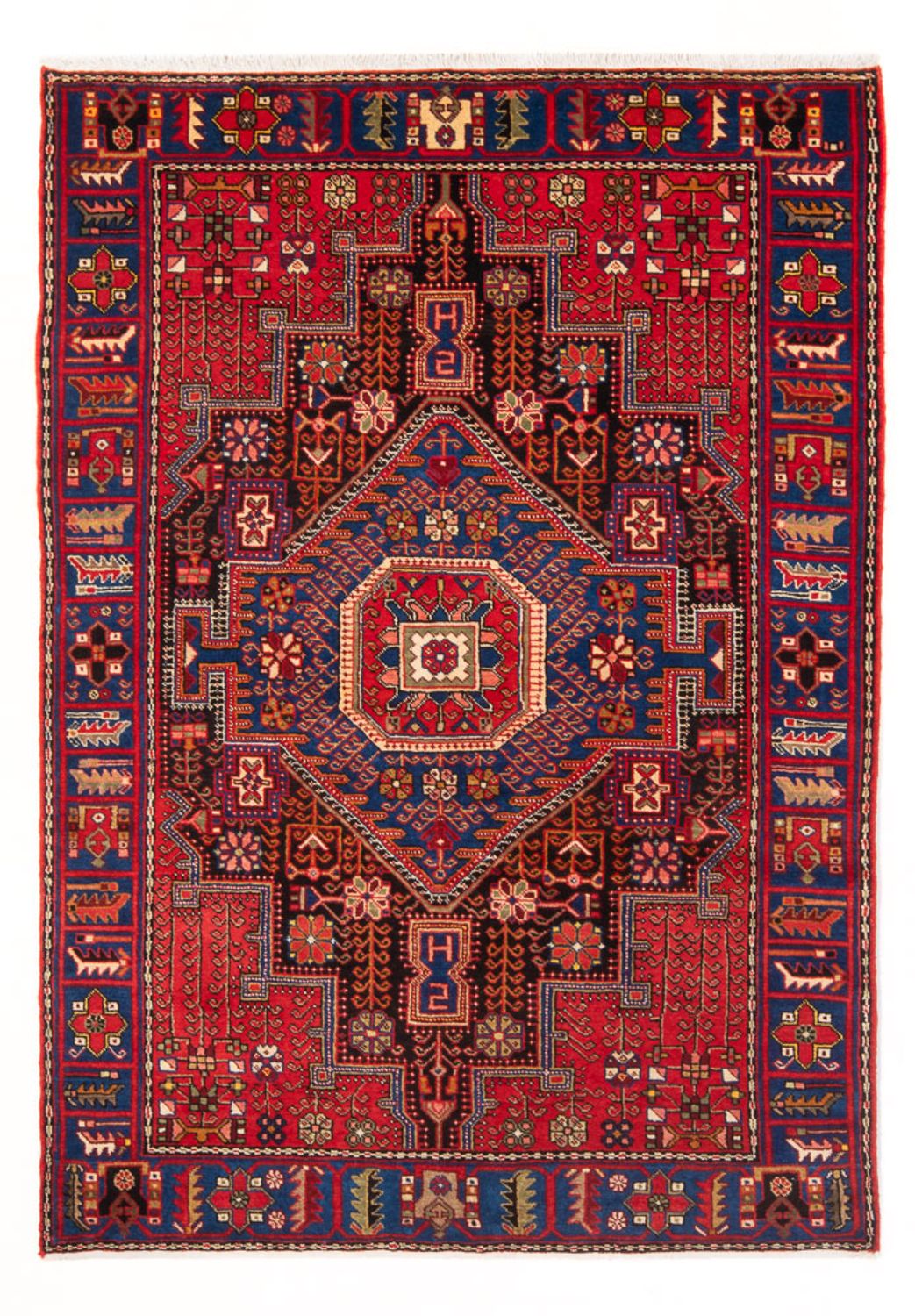 Persisk tæppe - Nomadisk - 195 x 136 cm - blå