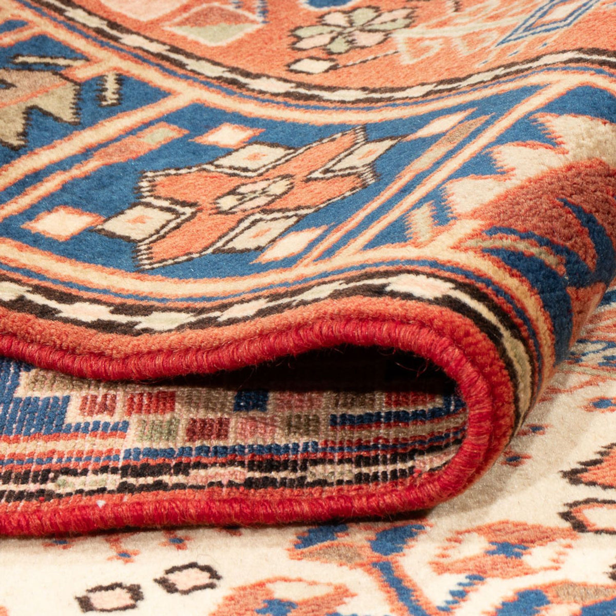 Persisk tæppe - Nomadisk - 200 x 137 cm - lys beige