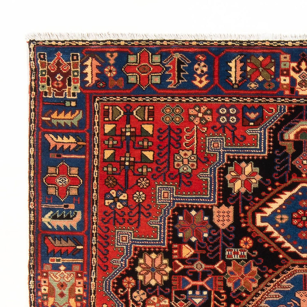 Persisk tæppe - Nomadisk - 187 x 136 cm - bordeaux rød