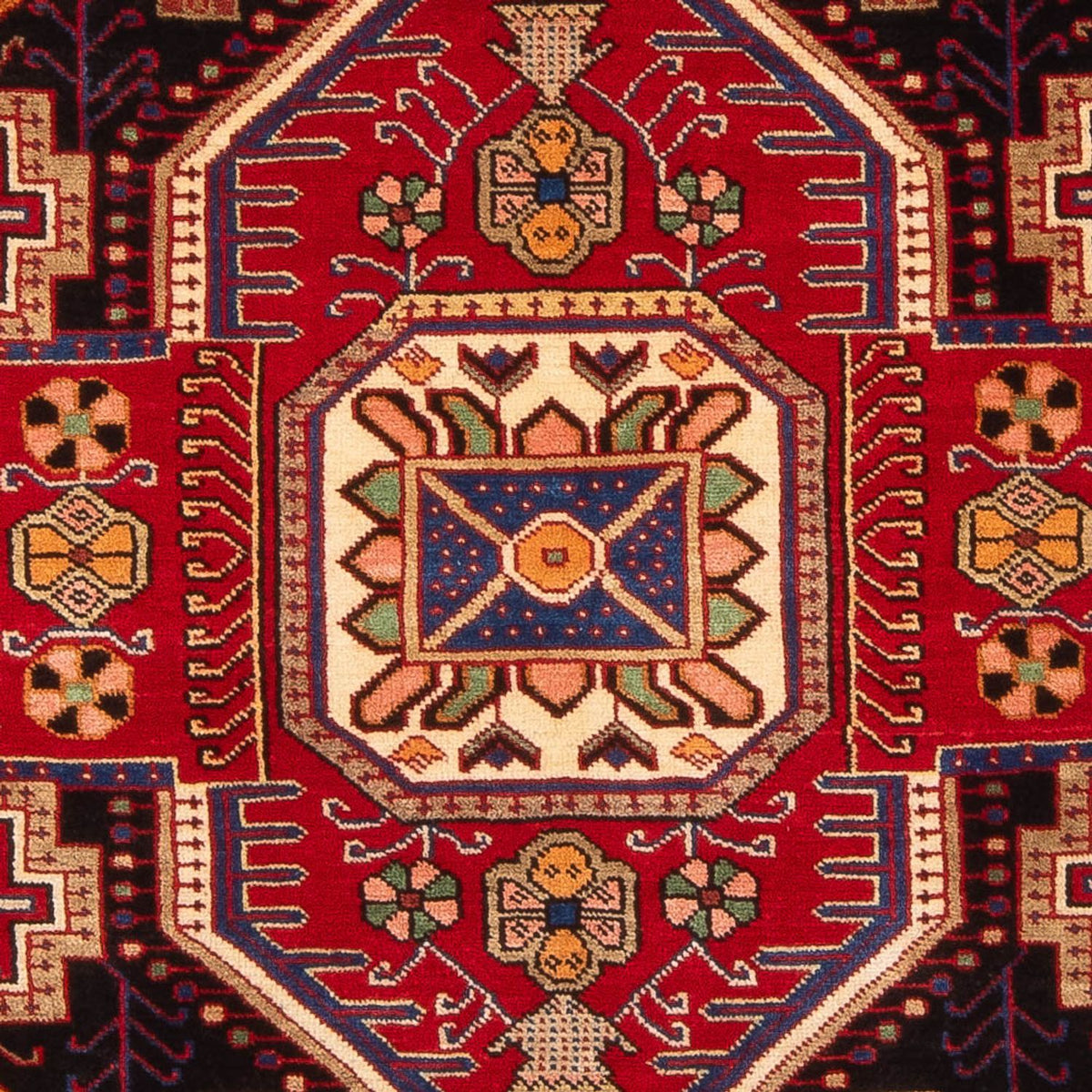 Persisk tæppe - Nomadisk - 200 x 147 cm - bordeaux rød