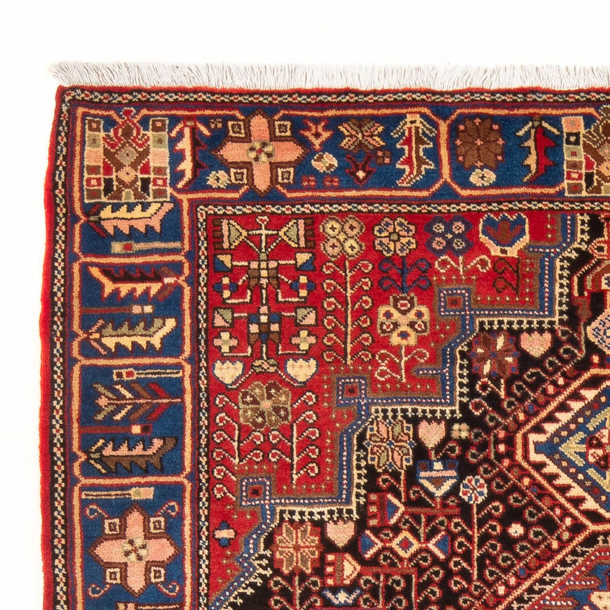 Persisk tæppe - Nomadisk - 206 x 146 cm - bordeaux rød
