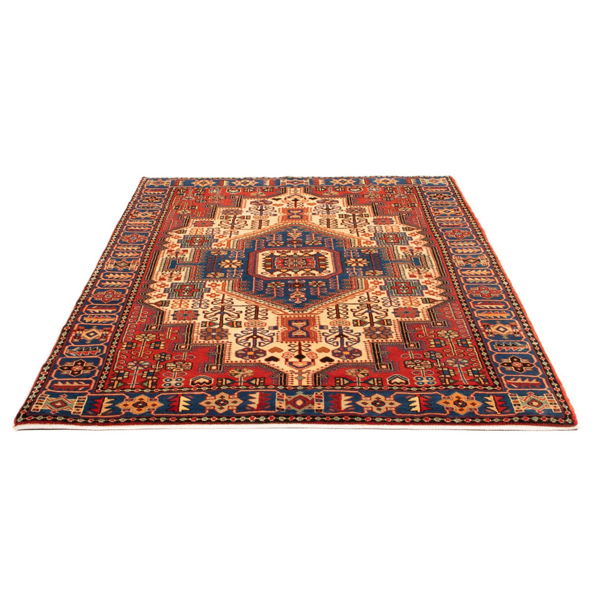 Persisk tæppe - Nomadisk - 200 x 146 cm - lys beige