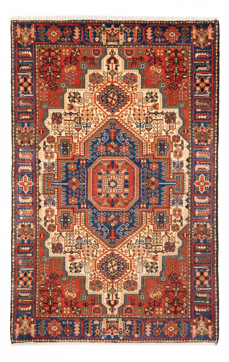 Persisk tæppe - Nomadisk - 198 x 147 cm - lys beige
