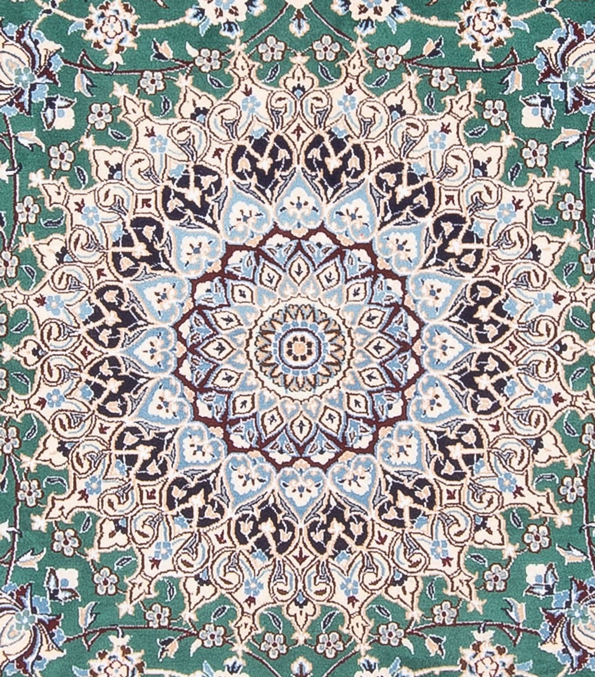 Persisk tæppe - Nain - 264 x 248 cm - grøn