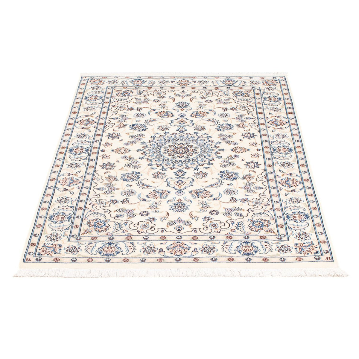 Persisk tæppe - Nain - Premium - 128 x 82 cm - creme