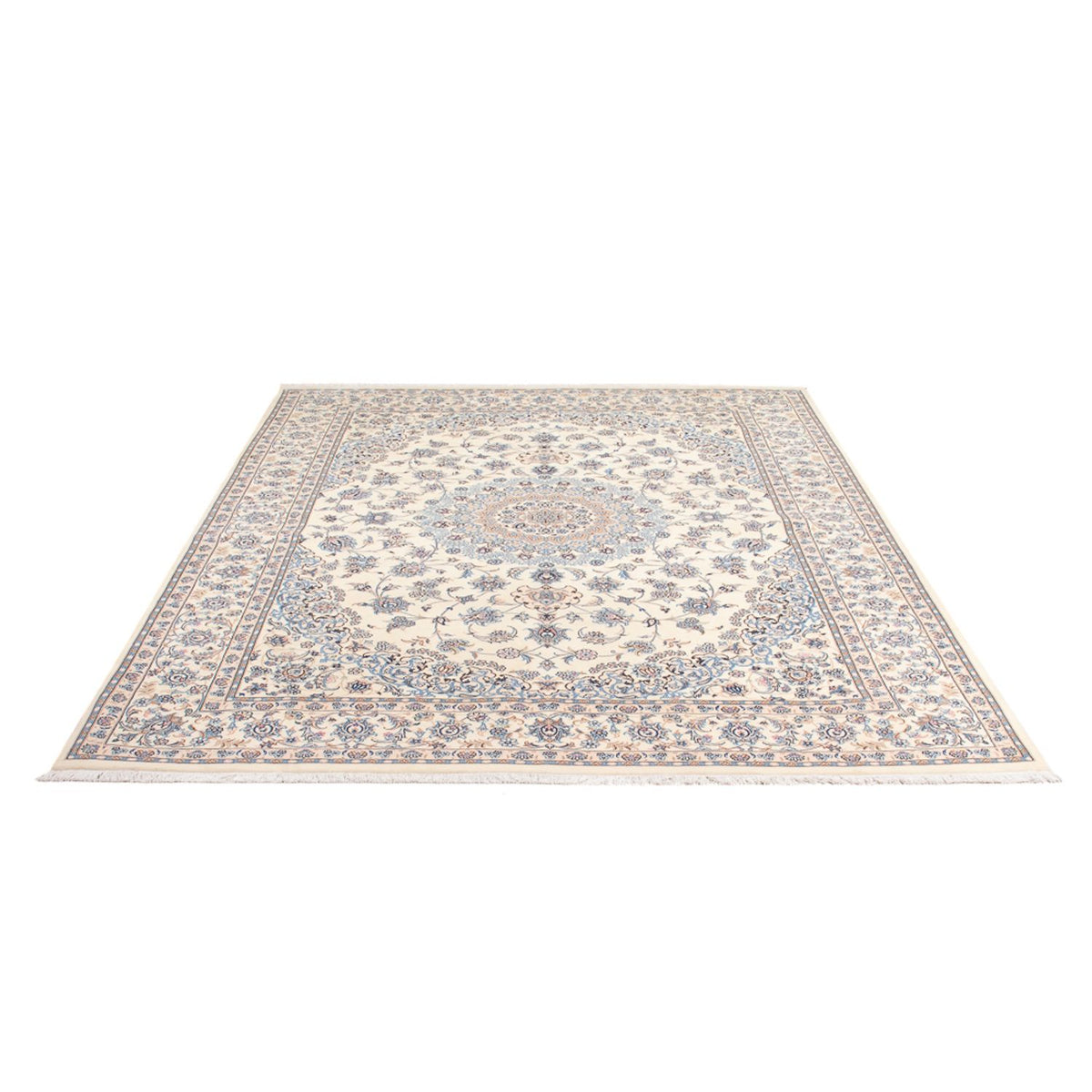 Persisk tæppe - Nain - Premium - 236 x 169 cm - lyseblå